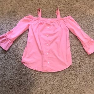 Abercrombie off the shoulder long sleeve shirt